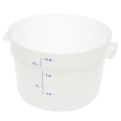 Carlisle 12 qt Round Storage Container - White (1097702) Replacement Image