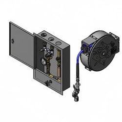 T&S B-7122-C1JXS5 Enclosed Hose Reel Assembly w/ 35 ft Hose, 1 1/16 GPM Replacement Image