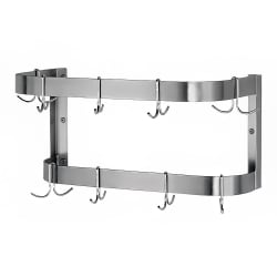 Advance Tabco SW-132 132" Wall-Mount Pot Rack w/ (18) Double Hooks, Stai... Replacement Image