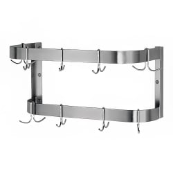 Advance Tabco SW-120 120" Wall-Mount Pot Rack w/ (18) Double Hooks, Stai... Replacement Image