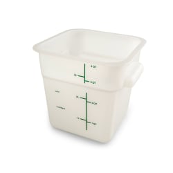 Carlisle 4 qt Square Food Storage Container - Polyethylene, White (11961PE02) Replacement Image