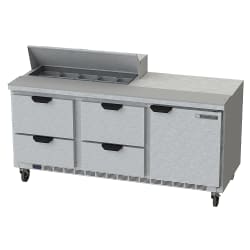 Beverage-Air SPED72HC-10-4 72" Hydrocarbon Series Sandwich/Salad Prep Ta... Replacement Image