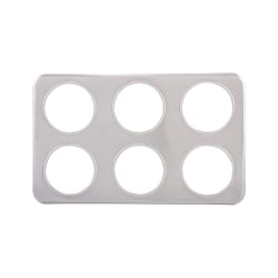 Winco ADP-444 Adapter Plate w/ (6) 4 3/4" Diameter Inset Holes, Stainles... Replacement Image