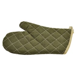 Winco OMF-13 13" Conventional Oven Mitt - Cotton, Green Replacement Image