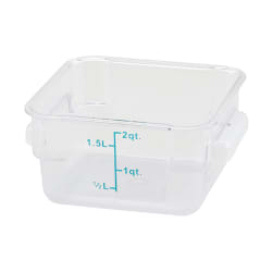 Winco PCSC-2C 2 qt Square Food Storage Container - Clear Replacement Image