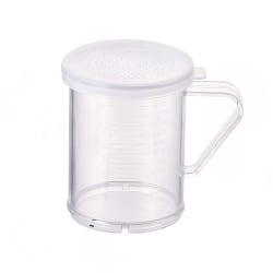 Winco PDG-10 10 oz Shaker/Dredge w/ Handle & (3) Assorted Size Lids, Poly... Replacement Image