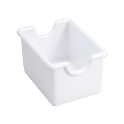 Winco PPH-1W Rectangular Sugar Caddy - Plastic, White Replacement Image
