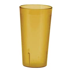Winco PTP-08A 8 oz Amber Pebbled Plastic Tumbler Replacement Image