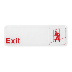 Winco SGN-381W Exit Sign - 3" x 9", White Replacement Image