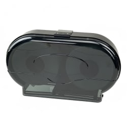 Winco TD-220 Double Toilet Paper Dispenser - Plastic, Black Replacement Image
