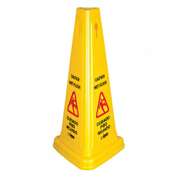 Winco WCS-27T 27" Tri-Cone Wet Floor Caution Sign Replacement Image