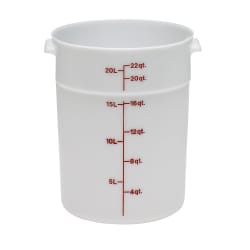Cambro RFS22148 22 qt Round Storage Container - Natural White Replacement Image