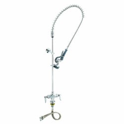T&S B-0113-B 42"H Deck Mount Pre Rinse Faucet - 1 3/20 GPM, Base with No... Replacement Image