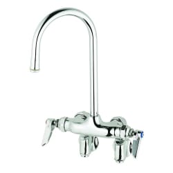 T&S B-0342 Splash Mount Faucet - 5 1/2" Gooseneck Spout, 4" Centers Replacement Image