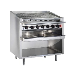 Bakers Pride F-24RS 24" Floor Model Gas Charbroiler w/ Stainless Steel R... Replacement Image