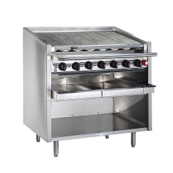 Bakers Pride F-24RS 24" Floor Model Gas Charbroiler w/ Stainless Steel R... Replacement Image