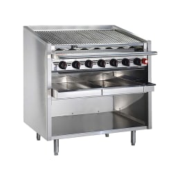 Bakers Pride F-48RS 48" Floor Model Gas Charbroiler w/ Stainless Steel R... Replacement Image