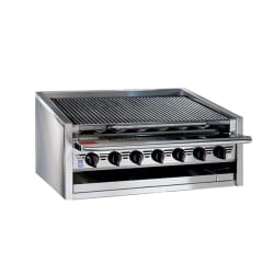 Bakers Pride L-72RS 72" Countertop Gas Charbroiler w/ Stainless Steel Ra... Replacement Image