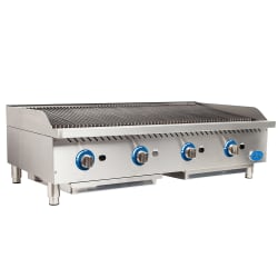 Globe GCB48G-RK 48" Gas Charbroiler w/ Cast Iron Grates - Convertible Replacement Image
