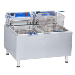 Globe PF32E Countertop Electric Fryer - (2) 16 lb Vats, 208 240v/1ph Replacement Image