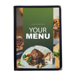 Winco PMCF-9K 4 Page Menu Cover, 12 x 9 1/2" Replacement Image