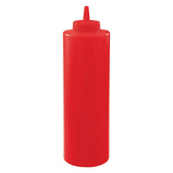 Winco PSB-24R 24 oz Plastic Squeeze Bottle, Red Replacement Image