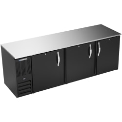 Beverage-Air BB94HC-B 95" Bar Refrigerator - 3 Swinging Solid Doors, Bla... Replacement Image