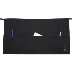 Winco WA-1221 Waist Apron - 21 3/4" x 12 1/2", Poly-Cotton, Black Replacement Image