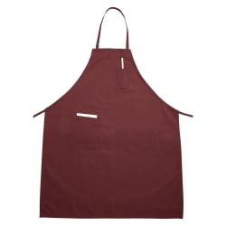 Winco BA-PBG Bib Apron - 33" x 26", Poly-Cotton, Burgundy Replacement Image