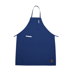 Winco BA-PBL Bib Apron - 33" x 26", Poly-Cotton, Blue Replacement Image