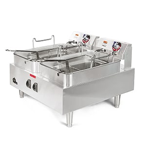 2014 Giles Electric Deep Fryer With Filter System & Auto Lift GEF-400- 208v  1/3P