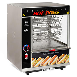 thumbnail image 2 of FSE RG-07 Hot Dog Roller Grill - 7 Rollers 18 Hot Dog Capacity Commercial Grade 120V Stainless Steel 2 of 10