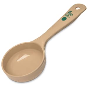 Carlisle 2 1/2 oz Solid Portion Spoon w/ Flat Bottom, Plastic