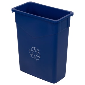 Carlisle 15 gallon Commercial Trash Can - Plastic, Rectangular