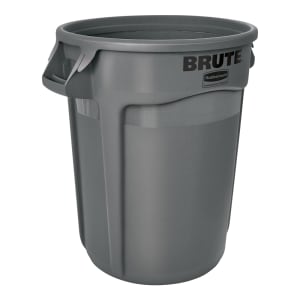 Rubbermaid FG265500GRAY 55 gallon Brute Trash Can - Plastic, Round
