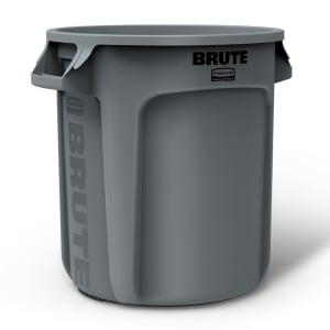 Rubbermaid FG262000GRAY 20 gallon Brute Trash Can - Plastic, Round