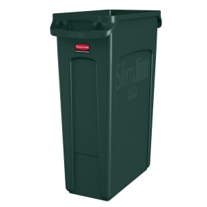 Rubbermaid 1971257 16 gal Rectangle Slim Trash Can, 22
