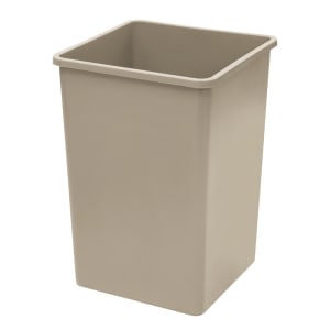 Winco PTCS-35G Gray Square Tall Trash Can, 35 Gallon
