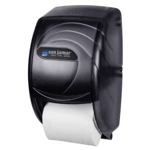 San Jamar R3500TBK – Distributore Carta Igienica Duett Standard Nero Perla, 17,8 Cm Profondità, Sistema Anti-spreco - 5