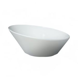 Cameo China 24 oz Round Fusion Circa Slanted Bowl - Ceramic, White