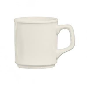 Homer Laughlin HL10200 7 1/2 oz Rolled Edge Ovide Cup - China, Ivory