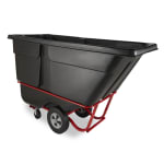 Rubbermaid FG564261 BLA .28-cu yd Trash Cart w/ 300-lb Capacity, Black