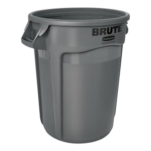 Rubbermaid FG265500WHT 55 gallon Brute Trash Can - Plastic, Round