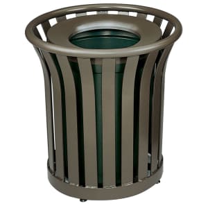trash outdoor rubbermaid decorative gal bronze metal