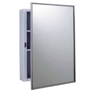 Bobrick B397 Recessed Medicine Cabinet White Enamel Exterior