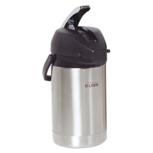 Curtis ThermoPro 2.2 Liter Stainless Steel Lined Black Airpot with Lever  TLXA2203S000 - 6/Case