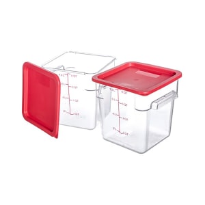 11951-307 - Squares Polycarbonate Food Storage Containers & Lids