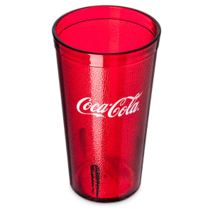 3 New Coke Coca Cola Restaurant Green Plastic Tumblers Cups 20 oz Carlisle 