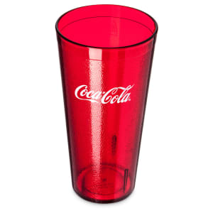 Coke Coca Cola Restaurant Red Plastic Tumblers Cups 20 oz Carlisle New 3 