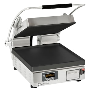 Globe GSG14D Single Deluxe 14" Electric Sandwich Grill w/ Smooth Plates 
